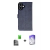 MARSİLYAN™- iPhone 16 Kılıf Siluet Işık Serisi - Siyah Bilvis 5in1 3D Magic Cam Ekran Koruyucu + Raze Metal Kamera Lens - SH