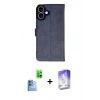MARSİLYAN™- iPhone 16 Kılıf Siluet Işık Serisi - Siyah Bilvis 5in1 3D Magic Cam Ekran Koruyucu + Raze Metal Kamera Lens - LT