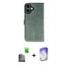MARSİLYAN™- iPhone 16 Kılıf Siluet Işık Serisi - Siyah Bilvis 5in1 3D Magic Cam Ekran Koruyucu + Raze Metal Kamera Lens - SH