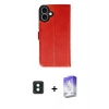 MARSİLYAN™- iPhone 16 Kılıf Siluet Işık Serisi - Siyah Bilvis 5in1 3D Magic Cam Ekran Koruyucu + PVD Metal Kamera Lens - YL