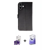 MARSİLYAN™- iPhone 16 Kılıf Siluet Işık Serisi - Siyah Bilvis 5in1 5D Magic Hayalet Cam Ekran Koruyucu + Bilvis Titan Kamera Lens - SH