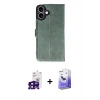 MARSİLYAN™- iPhone 16 Kılıf Siluet Işık Serisi - Siyah Bilvis 5in1 5D Magic Hayalet Cam Ekran Koruyucu + Bilvis Titan Kamera Lens - SH