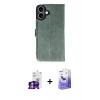 MARSİLYAN™- iPhone 16 Kılıf Siluet Işık Serisi - Siyah Bilvis 5in1 5D Magic Hayalet Cam Ekran Koruyucu + Bilvis Titan Kamera Lens - GS
