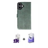 MARSİLYAN™- iPhone 16 Kılıf Siluet Işık Serisi - Siyah Bilvis 5in1 5D Magic Hayalet Cam Ekran Koruyucu + Bilvis Titan Kamera Lens - PE
