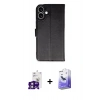 MARSİLYAN™- iPhone 16 Kılıf Siluet Işık Serisi - Siyah Bilvis 5in1 5D Magic Hayalet Cam Ekran Koruyucu + Bilvis Titan Kamera Lens - PE