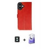 MARSİLYAN™- iPhone 16 Kılıf Siluet Işık Serisi - Siyah Bilvis 5in1 5D Magic Hayalet Cam Ekran Koruyucu + PVD Metal Kamera Lens - YL