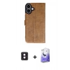 MARSİLYAN™- iPhone 16 Kılıf Siluet Işık Serisi - Siyah Bilvis 5in1 5D Magic Hayalet Cam Ekran Koruyucu + PVD Metal Kamera Lens - PE