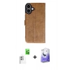 MARSİLYAN™- iPhone 16 Kılıf Siluet Işık Serisi - Siyah Bilvis 5in1 5D Magic Hayalet Cam Ekran Koruyucu + Raze Metal Kamera Lens - BZ