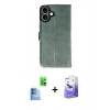 MARSİLYAN™- iPhone 16 Kılıf Siluet Işık Serisi - Siyah Bilvis 5in1 5D Magic Hayalet Cam Ekran Koruyucu + Raze Metal Kamera Lens - LT