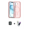 MARSİLYAN™- iPhone 16 Kılıf Siluet Minimal Prime - Şeffaf Pasifik Cam Ekran Koruyucu + PVD Metal Kamera Lens - YL
