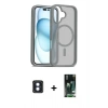 MARSİLYAN™- iPhone 16 Kılıf Siluet Minimal Prime - Siyah 360 Mat Full Body Arka Koruyucu + PVD Metal Kamera Lens - MI