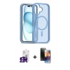 MARSİLYAN™- iPhone 16 Kılıf Siluet Minimal Prime - Siyah 3D Antistatik Mat Seramik Nano Ekran Koruyucu + Bilvis Titan Kamera Lens - PE