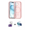 MARSİLYAN™- iPhone 16 Kılıf Siluet Minimal Prime - Siyah 3D Antistatik Seramik Nano Ekran Koruyucu + Bilvis Titan Kamera Lens - GS