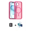 MARSİLYAN™- iPhone 16 Kılıf Siluet Minimal Prime - Siyah 3D Antistatik Seramik Nano Ekran Koruyucu + PVD Metal Kamera Lens - PE