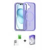 MARSİLYAN™- iPhone 16 Kılıf Siluet Minimal Prime - Siyah Bilvis 5in1 3D Magic Cam Ekran Koruyucu + Raze Metal Kamera Lens - BZ