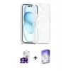 MARSİLYAN™- iPhone 16 Kılıf Siluet Minimal Prime - Siyah Bilvis 5in1 3D Magic Cam Ekran Koruyucu + Bilvis Titan Kamera Lens - GS