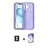 MARSİLYAN™- iPhone 16 Kılıf Siluet Minimal Prime - Siyah Bilvis 5in1 3D Magic Cam Ekran Koruyucu + PVD Metal Kamera Lens - MI
