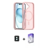 MARSİLYAN™- iPhone 16 Kılıf Siluet Minimal Prime - Siyah Bilvis 5in1 3D Magic Cam Ekran Koruyucu + PVD Metal Kamera Lens - YL