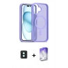 MARSİLYAN™- iPhone 16 Kılıf Siluet Minimal Prime - Siyah Bilvis 5in1 3D Magic Cam Ekran Koruyucu + PVD Metal Kamera Lens - YL