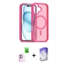 MARSİLYAN™- iPhone 16 Kılıf Siluet Minimal Prime - Siyah Bilvis 5in1 3D Magic Cam Ekran Koruyucu + Raze Metal Kamera Lens - PE