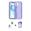MARSİLYAN™- iPhone 16 Kılıf Siluet Minimal Prime - Siyah Bilvis 5in1 3D Magic Cam Ekran Koruyucu + Raze Metal Kamera Lens - PE