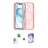 MARSİLYAN™- iPhone 16 Kılıf Siluet Minimal Prime - Siyah Bilvis 5in1 3D Magic Cam Ekran Koruyucu + Raze Metal Kamera Lens - PE