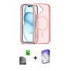 MARSİLYAN™- iPhone 16 Kılıf Siluet Minimal Prime - Siyah Bilvis 5in1 3D Magic Cam Ekran Koruyucu + Raze Metal Kamera Lens - SH