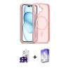 MARSİLYAN™- iPhone 16 Kılıf Siluet Minimal Prime - Siyah Bilvis 5in1 3D Magic Cam Ekran Koruyucu + Siyah Bilvis Titan Kamera Lens