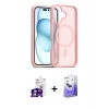 MARSİLYAN™- iPhone 16 Kılıf Siluet Minimal Prime - Siyah Bilvis 5in1 5D Magic Hayalet Cam Ekran Koruyucu + Bilvis Titan Kamera Lens - GS