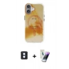 MARSİLYAN™- iPhone 16 Kılıf Ufuk Doku Prime - Şeffaf Pasifik Cam Ekran Koruyucu + PVD Metal Kamera Lens - MI