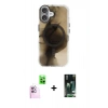 MARSİLYAN™- iPhone 16 Kılıf Ufuk Doku Prime - Siyah 360 Mat Full Body Arka Koruyucu + Raze Metal Kamera Lens - PE