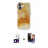 MARSİLYAN™- iPhone 16 Kılıf Ufuk Doku Prime - Siyah 3D Antistatik Mat Seramik Nano Ekran Koruyucu + Bilvis Titan Kamera Lens - PE