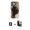 MARSİLYAN™- iPhone 16 Kılıf Ufuk Doku Prime - Siyah 3D Antistatik Mat Seramik Nano Ekran Koruyucu + PVD Metal Kamera Lens - MI