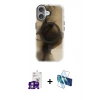 MARSİLYAN™- iPhone 16 Kılıf Ufuk Doku Prime - Siyah 3D Antistatik Seramik Nano Ekran Koruyucu + Bilvis Titan Kamera Lens - GS