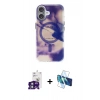MARSİLYAN™- iPhone 16 Kılıf Ufuk Doku Prime - Siyah 3D Antistatik Seramik Nano Ekran Koruyucu + Bilvis Titan Kamera Lens - YL