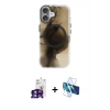 MARSİLYAN™- iPhone 16 Kılıf Ufuk Doku Prime - Siyah 3D Antistatik Seramik Nano Ekran Koruyucu + Bilvis Titan Kamera Lens - YL