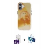 MARSİLYAN™- iPhone 16 Kılıf Ufuk Doku Prime - Siyah 3D Antistatik Seramik Nano Ekran Koruyucu + Bilvis Titan Kamera Lens - PE