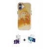 MARSİLYAN™- iPhone 16 Kılıf Ufuk Doku Prime - Siyah 3D Antistatik Seramik Nano Ekran Koruyucu + Bilvis Titan Kamera Lens - YL