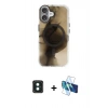 MARSİLYAN™- iPhone 16 Kılıf Ufuk Doku Prime - Siyah 3D Antistatik Seramik Nano Ekran Koruyucu + PVD Metal Kamera Lens - YL