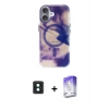 MARSİLYAN™- iPhone 16 Kılıf Ufuk Doku Prime - Siyah Bilvis 5in1 3D Magic Cam Ekran Koruyucu + PVD Metal Kamera Lens - YL