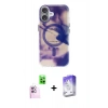 MARSİLYAN™- iPhone 16 Kılıf Ufuk Doku Prime - Siyah Bilvis 5in1 3D Magic Cam Ekran Koruyucu + Raze Metal Kamera Lens - PE