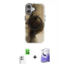 MARSİLYAN™- iPhone 16 Kılıf Ufuk Doku Prime - Siyah Bilvis 5in1 5D Magic Hayalet Cam Ekran Koruyucu + Raze Metal Kamera Lens - BZ