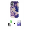 MARSİLYAN™- iPhone 16 Kılıf Ufuk Doku Prime - Siyah Bilvis 5in1 5D Magic Hayalet Cam Ekran Koruyucu + Raze Metal Kamera Lens - SH