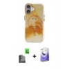 MARSİLYAN™- iPhone 16 Kılıf Ufuk Doku Prime - Siyah Bilvis 5in1 5D Magic Hayalet Cam Ekran Koruyucu + Raze Metal Kamera Lens - SH