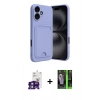 MARSİLYAN™- iPhone 16 Kılıf Vadi Çizgi Prime - Şeffaf 360 Full Body Arka Koruyucu + Bilvis Titan Kamera Lens - YL