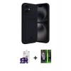 MARSİLYAN™- iPhone 16 Kılıf Vadi Çizgi Prime - Şeffaf 360 Full Body Arka Koruyucu + Bilvis Titan Kamera Lens - YL