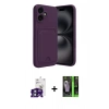 MARSİLYAN™- iPhone 16 Kılıf Vadi Çizgi Prime - Şeffaf 360 Full Body Arka Koruyucu + Bilvis Titan Kamera Lens - YL