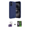 MARSİLYAN™- iPhone 16 Kılıf Vadi Çizgi Prime - Şeffaf 360 Full Body Arka Koruyucu + Bilvis Titan Kamera Lens - YL