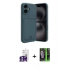 MARSİLYAN™- iPhone 16 Kılıf Vadi Çizgi Prime - Şeffaf 360 Full Body Arka Koruyucu + Bilvis Titan Kamera Lens - YL