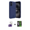 MARSİLYAN™- iPhone 16 Kılıf Vadi Çizgi Prime - Şeffaf 360 Full Body Arka Koruyucu + Bilvis Titan Kamera Lens - PE